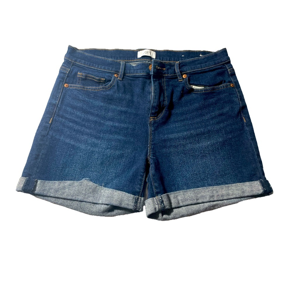 Loft blue jean shorts with folded bottom